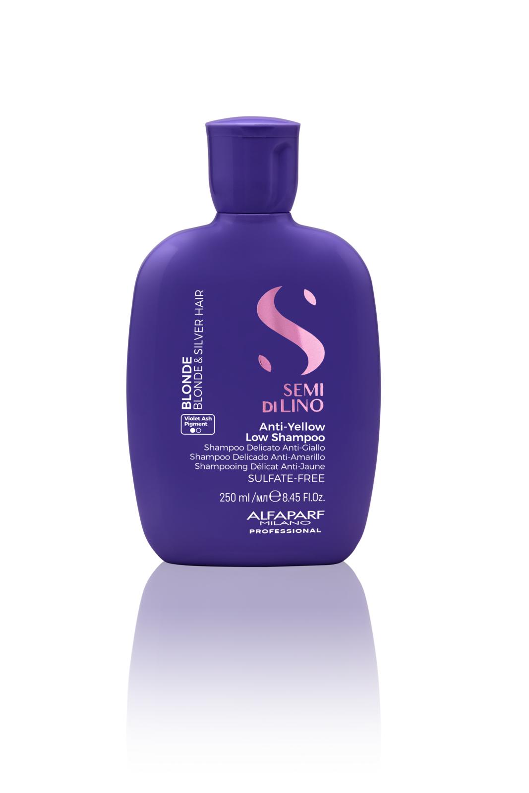 Alfaparf Milano Semi di Lino Blonde Anti Yellow Low Shampoo 250ml - shampoo delicato anti-giallo
