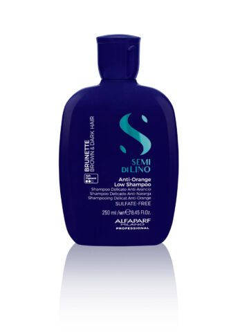 Alfaparf Milano Semi di Lino Brunette Anti-Orange Low Shampoo 250ml - shampoo delicato anti-arancio