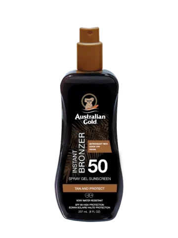 Australian Gold SPF50 Spray Gel Sunscreen 237ml - spray protezione con autoabbronzante