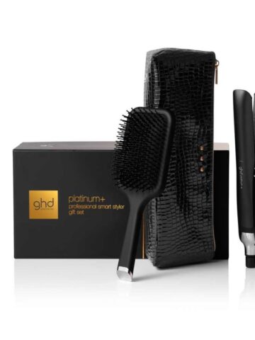 GHD Platinum+ GIFT SET NATALE 2025 pochette + Paddle Brush
