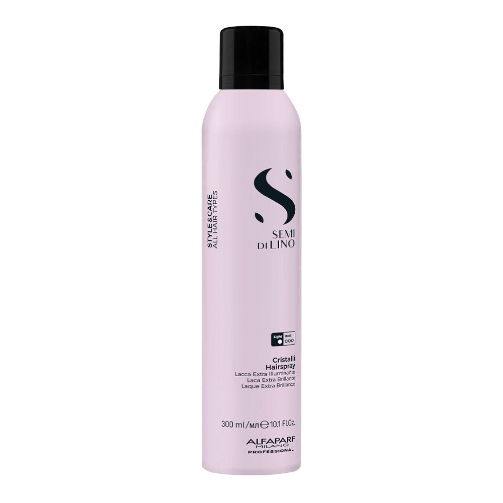 Alfaparf Milano Semi Di Lino Style&Care Cristalli Hairspray 300ml - lacca extra illuminante tenuta leggera