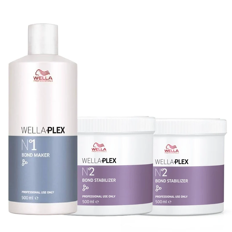 Wellaplex Salon Kit Bond Marker N° 1 500ml + 2 Bond Stabilizer N° 2 500ml